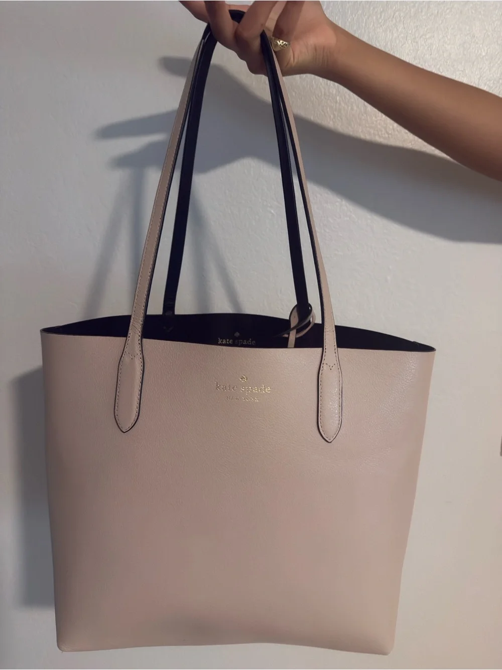Kate Spade New York Black Reversible Tote | Black/Beige| Large Everyday Bag